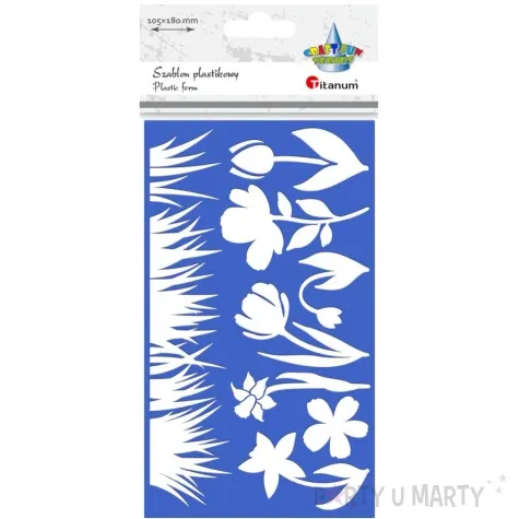 szablony dekoracyjne wiosenne kwiaty laka titanum 18x10 5 cm