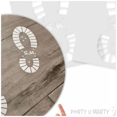 szablony do sniegu swiateczne slady mikolaja i kopytka renifera 3 szt