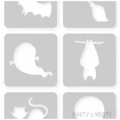 szablony do tatuazy brokatowych zmywalnych halloween 12 szt