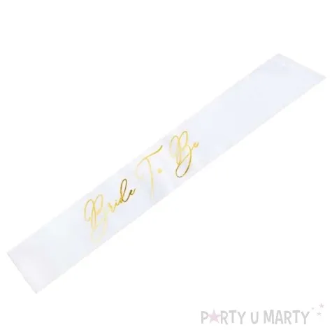 szarfa bride to be biala partydeco 75 cm