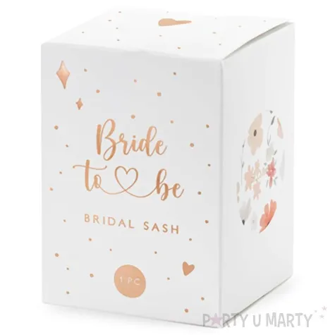 szarfa bride to be bialy partydeco