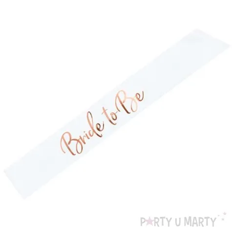 szarfa bride to be bialy patrydeco 75 cm