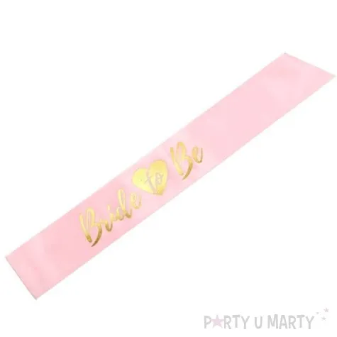 szarfa bride to be rozowo jasna partydeco