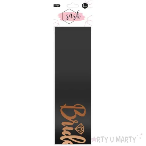 szarfa bride to be wieczor panienski czarny partypal