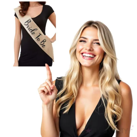 szarfa bride to be zloty smiffys