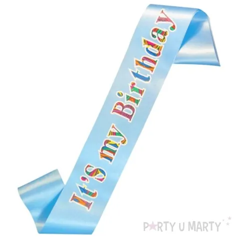 szarfa its my birthday blekitny godan 77 5 cm