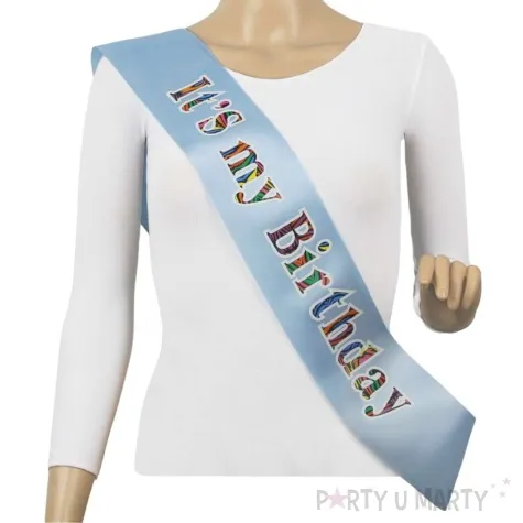 szarfa its my birthday blekitny godan 77 5 cm