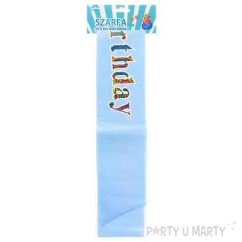 szarfa its my birthday blekitny godan 77 5 cm