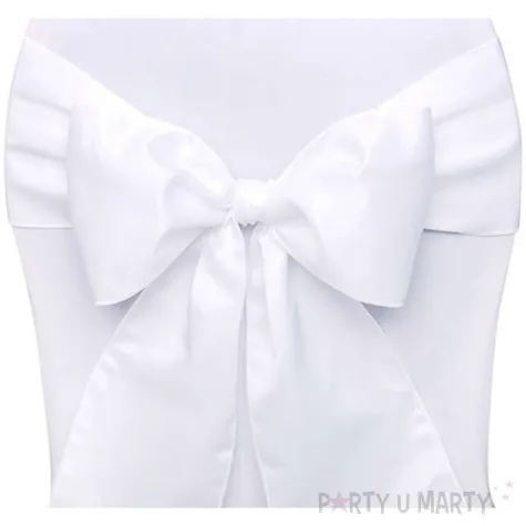 szarfa na krzeslo elegant biala 10 szt