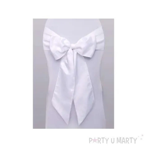 szarfa na krzeslo elegant biala 10 szt