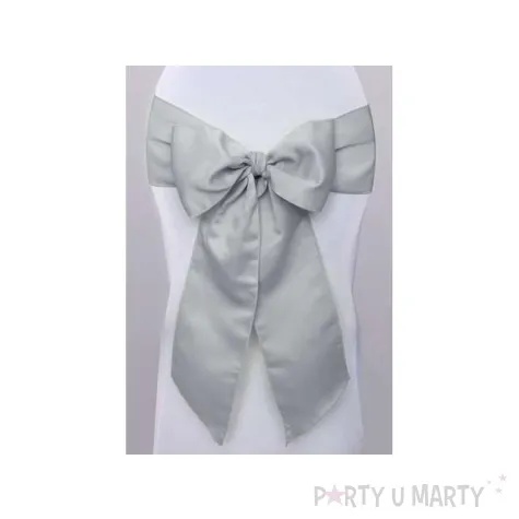 szarfa na krzeslo elegant srebrna 10 szt