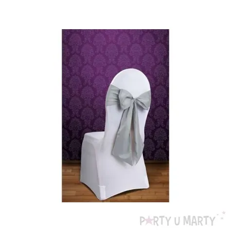 szarfa na krzeslo elegant srebrna 10 szt