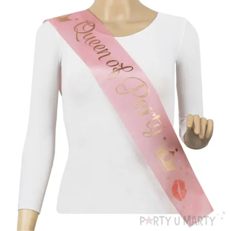 szarfa queen of the party wieczor panienski rozowy godan