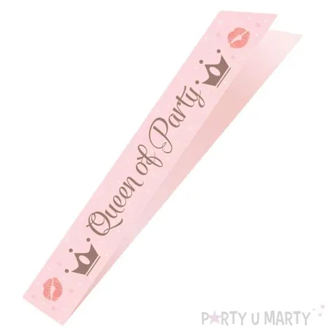 szarfa queen of the party wieczor panienski rozowy godan