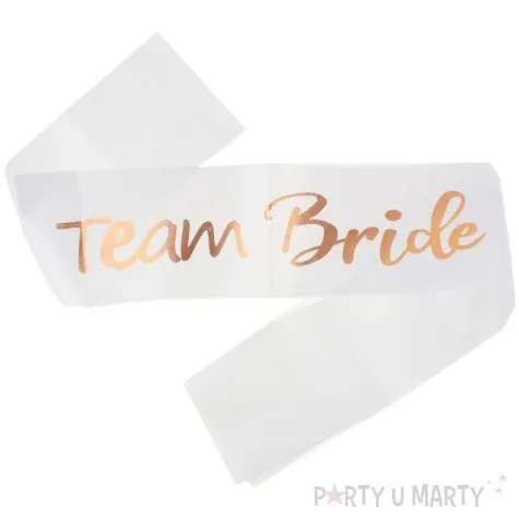 szarfa team bride rozowe zloto godan