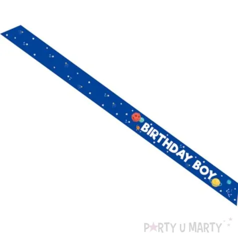 szarfa urodzinowa kosmos birthday boy granatowy godan 150x10 cm