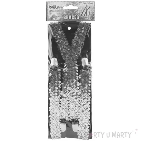 szelki cekinowe srebrne funny fashion