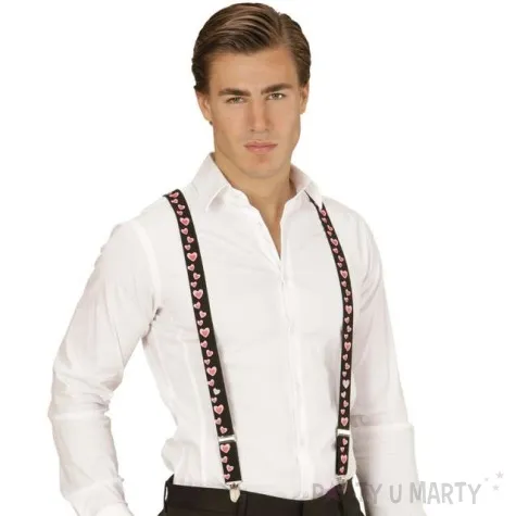 szelki romantyczne serca czarne widmann