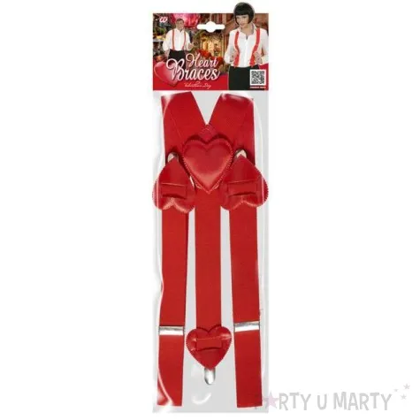 szelki serca walentynkowe czerwone widmann