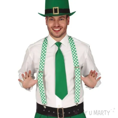 szelki swiety patryk koniczyny zielone guirca