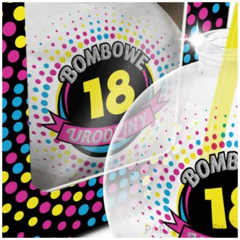 szklanka bombka 18 urodziny bgtech 400 ml