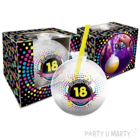 szklanka bombka 18 urodziny bgtech 400 ml