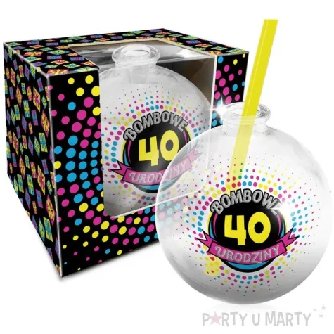 szklanka bombka 40 urodziny bgtech 400 ml