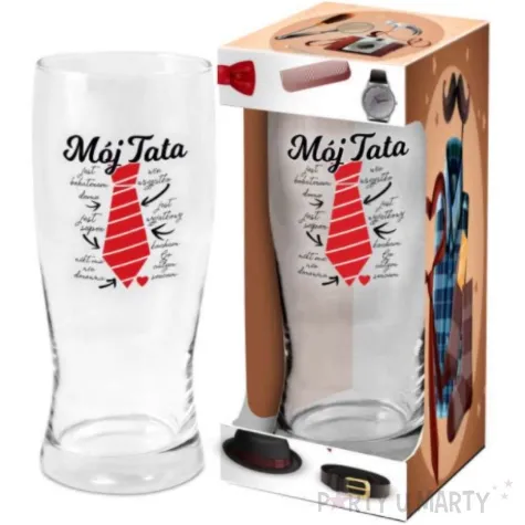 szklanka do piwa moj tata krawat sentencje bgtech 500 ml