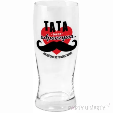 szklanka do piwa tata teraz odpoczywa jak cos chcesz to wolaj mame bgtech 500 ml