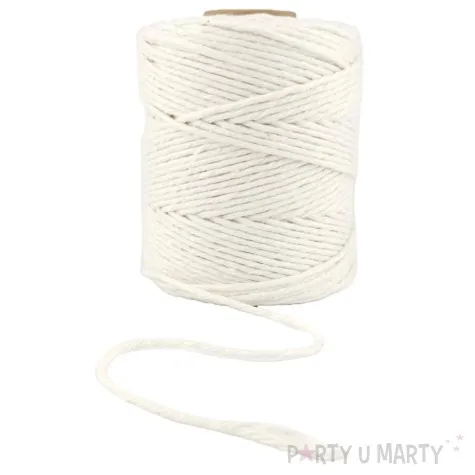 sznurek bawelniany 1 8 mm bialy aliga 100 m