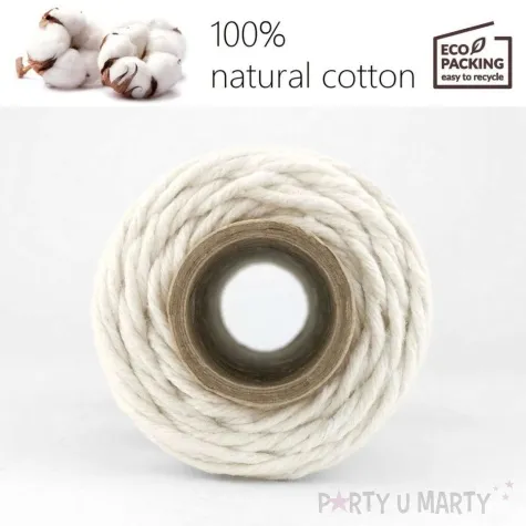 sznurek bawelniany 1 8 mm bialy aliga 50 m