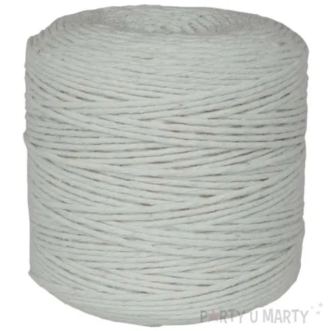 sznurek bawelniany 5 mm bialy aliga 100 m