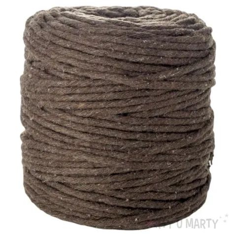 sznurek bawelniany 5 mm brazowy aliga 100 m