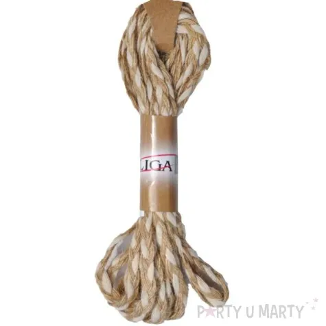 sznurek jutowy przeplatany aliga 10m