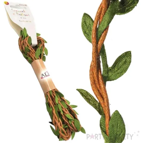 sznurek jutowy z listkami pnacze aliga 3 m