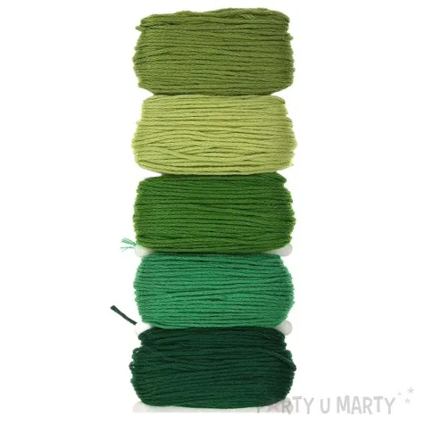 sznurek mulina 5 odcieni zielony titanum 10 m 5 szt