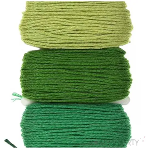 sznurek mulina 5 odcieni zielony titanum 10 m 5 szt