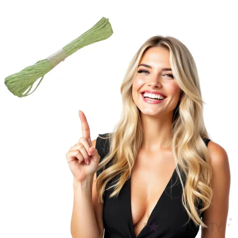 sznurek papierowy zielony jasny czakos 30 m