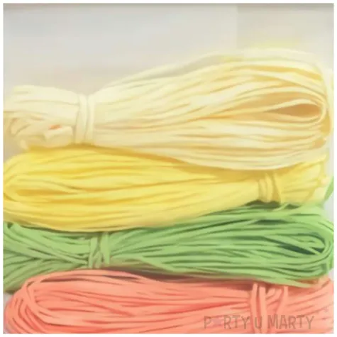 sznurek rafia kolory teczowe mix aliga 9 m 6 szt