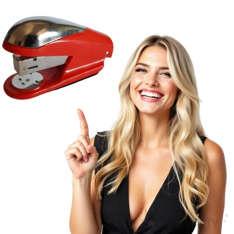 szokowa zabawka zszywacz czerwony funny fashion