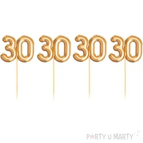 szpilki drewniane liczba 30 glitz glamour zlote godan 20 szt