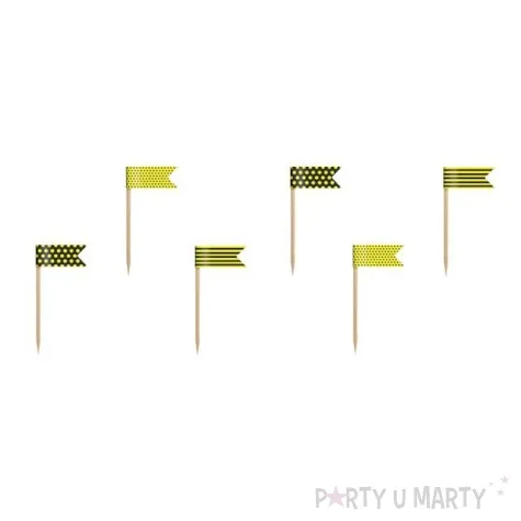 szpilki drewniane pszczolka partydeco 7 cm 6 szt