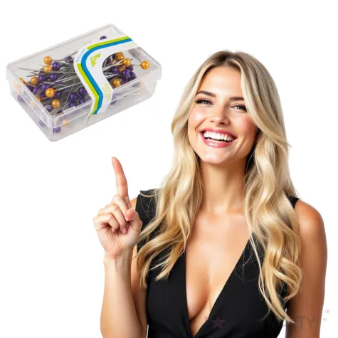 szpilki perelki 35 mm fioletowe zolte czakos 80 szt