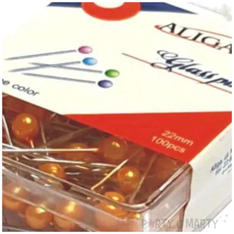 szpilki perelki pomaranczowe 22 mm aliga 100 szt