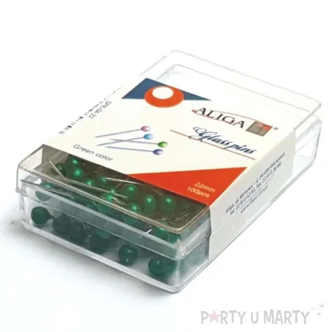 szpilki perelki zielone ciemne 22 mm aliga 100 szt