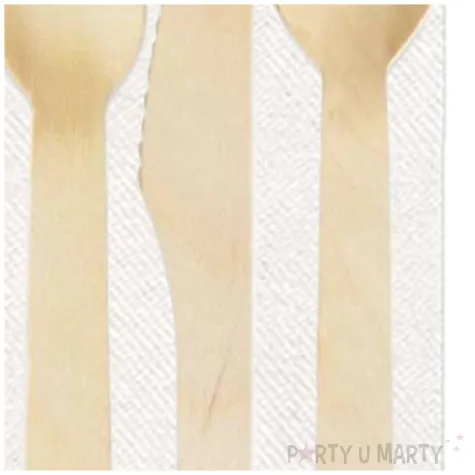 sztucce drewniane eko noz widelec lyzka z serwetka godan 4 szt