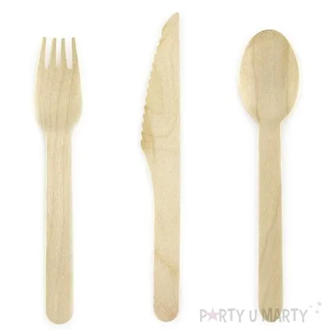 sztucce drewniane woodland 16 cm 18 szt