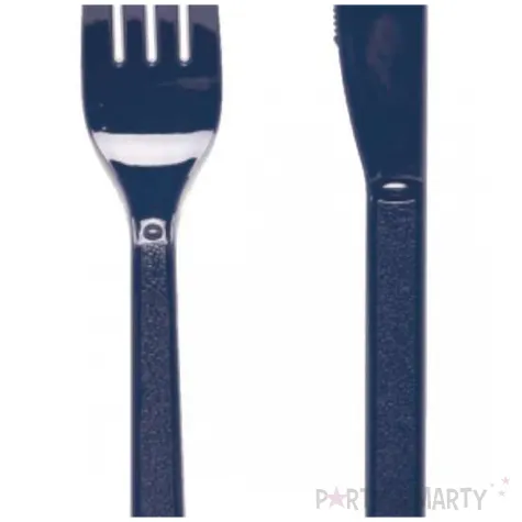 sztucce plastikowe blueberry granatowy amscan 19 5 cm 24 szt