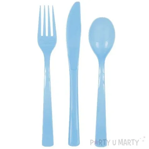 sztucce plastikowe classic niebieski jasny 18 szt