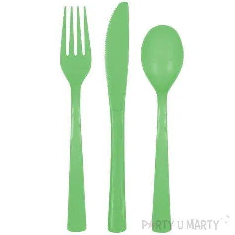 sztucce plastikowe classic zielony 18 szt